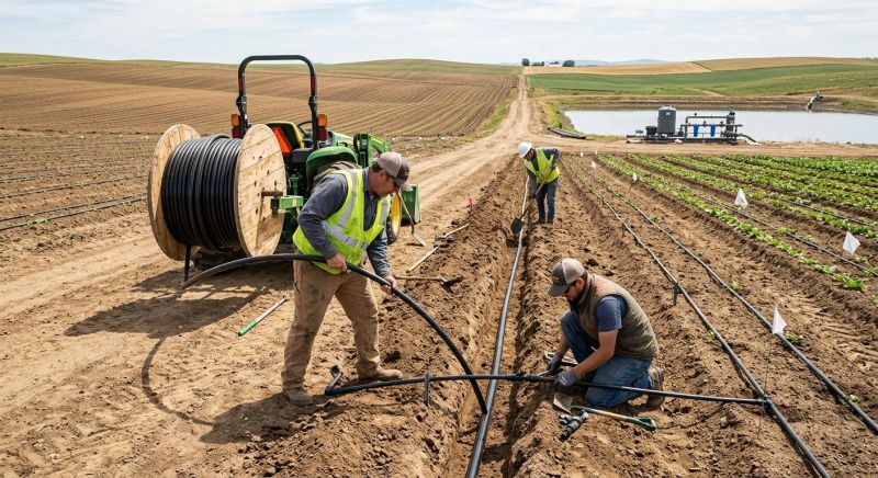 Field Irrigation Installation in Aiken, SC